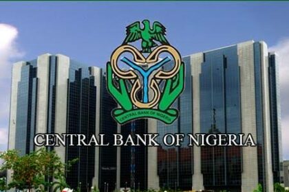 Logo and the photo of the Central Bank of Nigeria's building