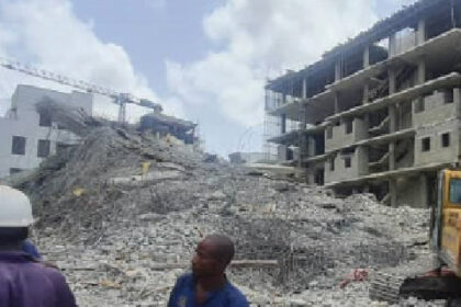 Collapsed building in Banana Island, Lagos State